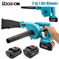 Cordless Electric Air Blower 2 In 1 Blowing & Suction Handheld Leaf Computer Clean Dust Collector For Makita Battery