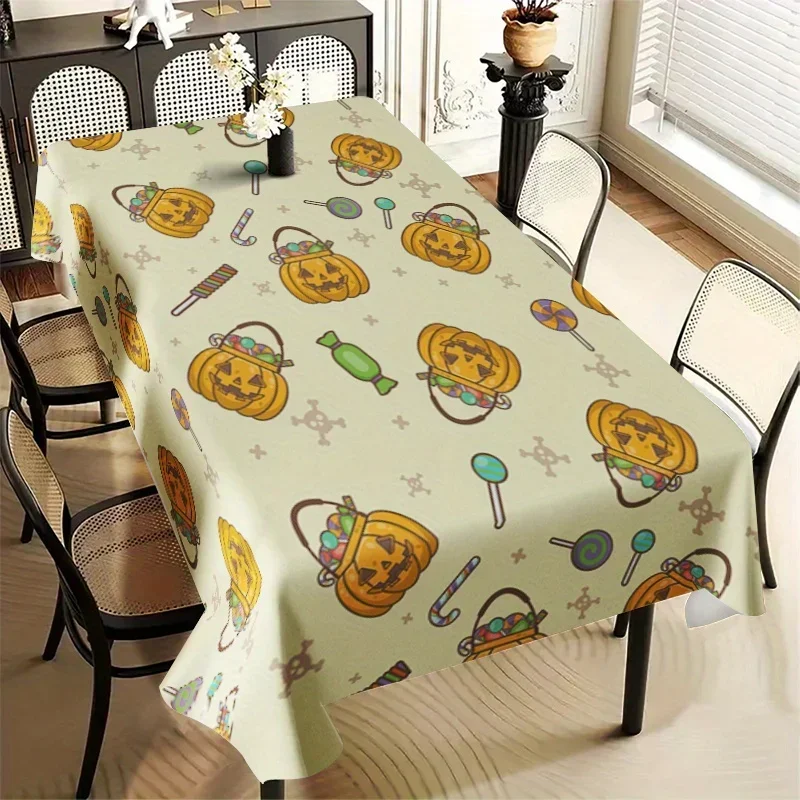 1 piece Viking Compass Runestone Tablecloth - Black background with Nordic runic totem print