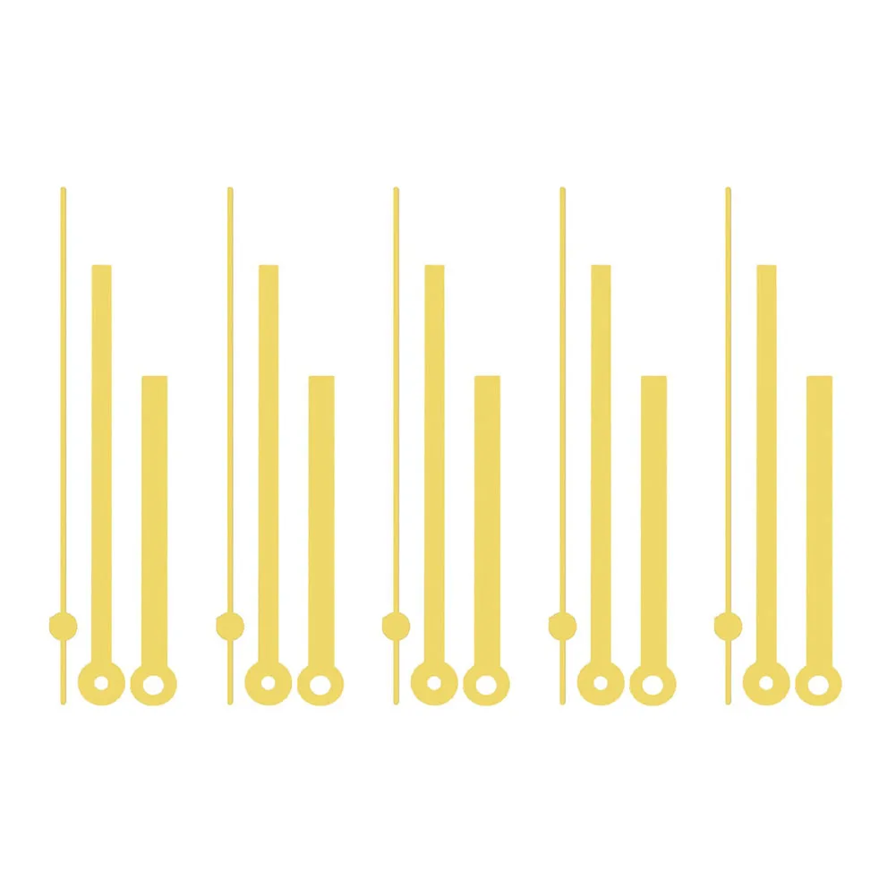 Clock Dials Clock Hands Home Supplies 5 Sets Aluminum Clock Hands Kits Package Content Repair Parts Replacement