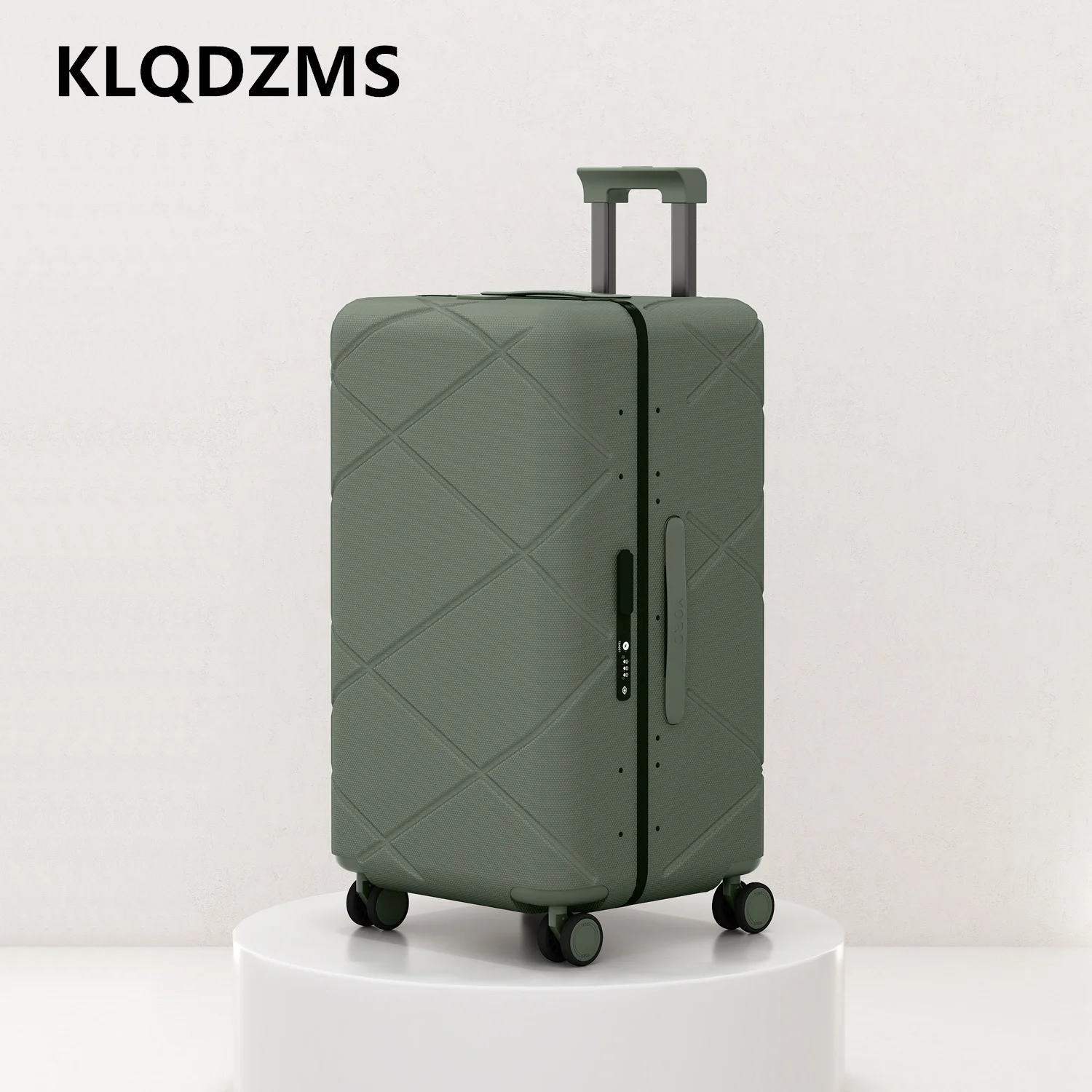 KLQDZMS Zipper Suitcase Aluminum Frame Boarding Box Large Capacity Trolley Case 20“24”28