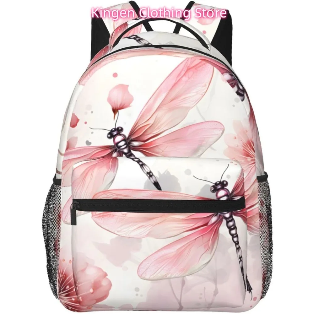 

Забавный милый легкий рюкзак для ноутбука с цветком стрекозы, легкий многоцелевой дорожный повседневный рюкзак унисекс, студенческие рюкзаки