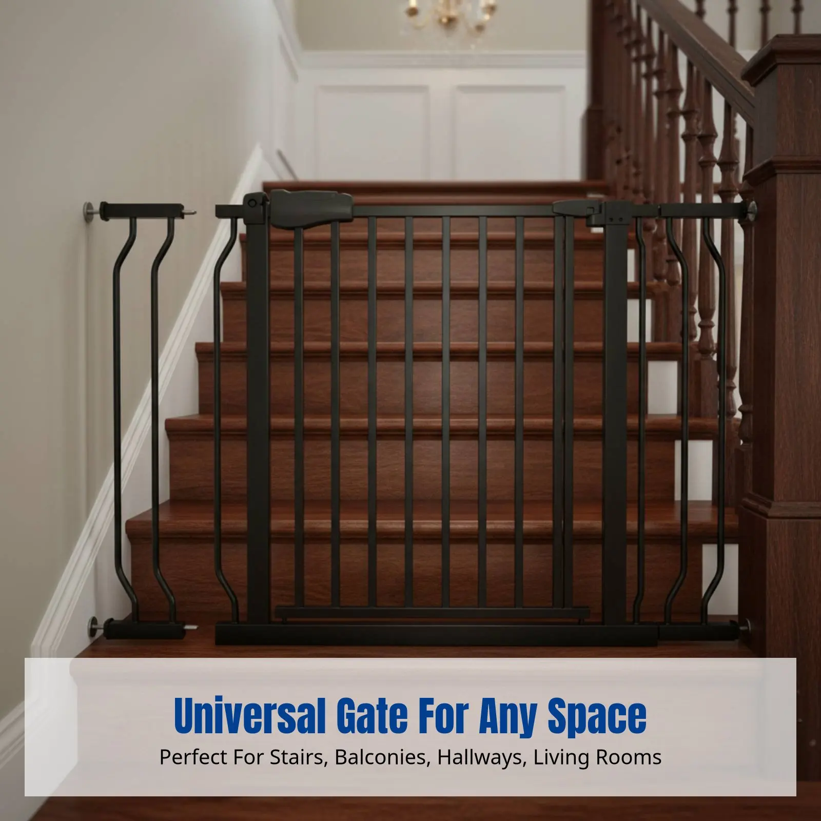 Child Gate, Pet Fence, No-Drill Installation, Stairway Barrier, Indoor Safety Guard - view 4