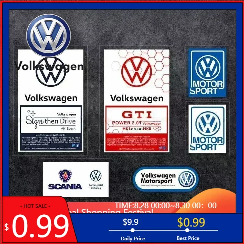 

Новые стикеры JDM на лобовое стекло для Volkswagen Golf MK6, MK7, Passat, Polo, T5, Magotan, Touran, Scirocco, 2026 года, хит продаж