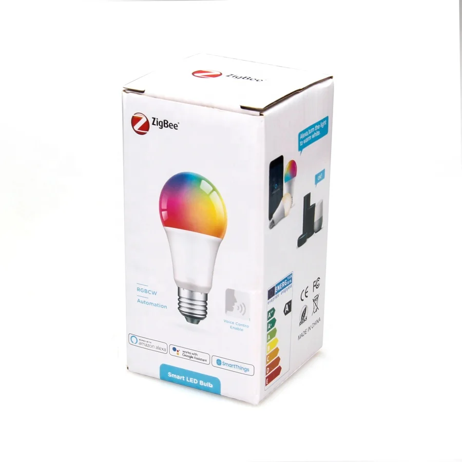 

A19 Homekit ZigBee E26 E27 RGB Color Light Bulb Voice Control Adjustable Wireless 9W Led Smart Blub