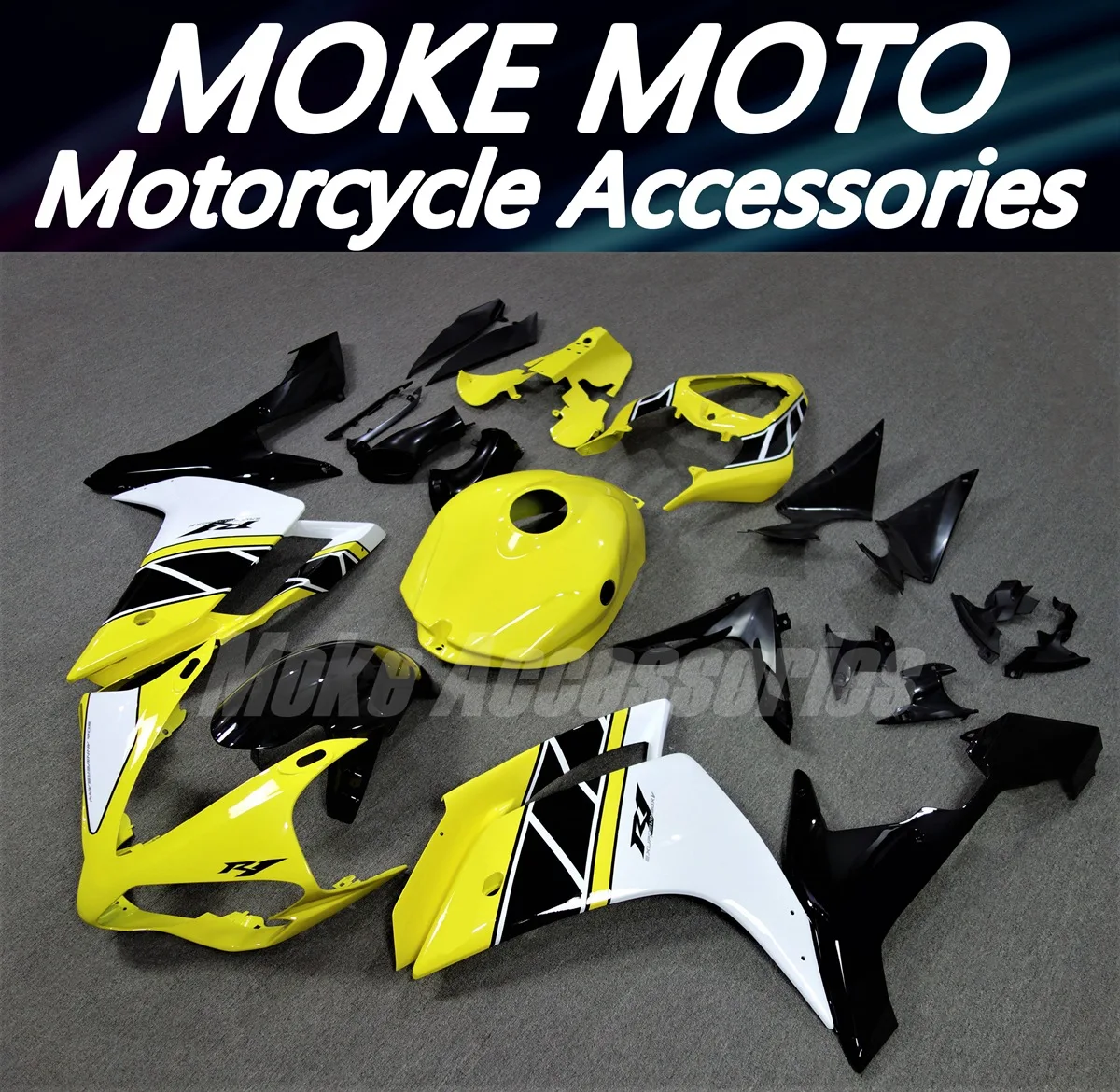 Moke moto Motorcycle Fairing Kit For Yzf R1 2007-2008 Bodywork Set High Quality Abs Injection New Black Yellow