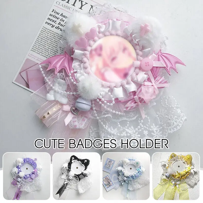 

Лента для косплея Ita, сумки, защита от розетки, держатель для булавок с цветком, основа для значка, аксессуары, декор Itabag, аксессуары для самостоятельного изготовления