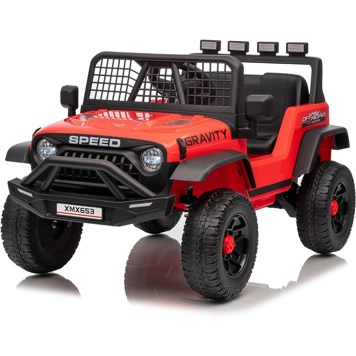 12V Kids Ride On Truck Car w/Parent Remote Control, 3 Speeds, Emergency Braking, LED Lights, Music & Horn Kids Electric Vehicles