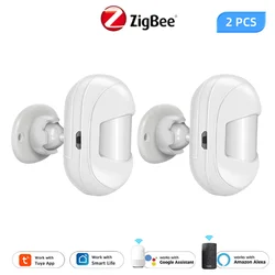 Sensor de movimiento Tuya Zigbee, Sensor de presencia infrarrojo PIR, alarma doméstica de 220V, detección de cuerpo humano para Smart Life, Alexa y Google Home