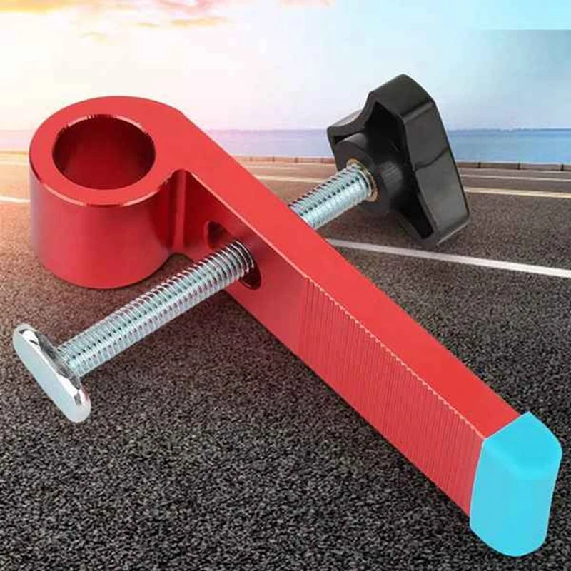 T-Shaped Wooden Clip Aluminum Alloy T-Shaped Wooden Clip Red Chute Track Limiter Carpentry Positioning Limiter-B Easy To Use Red