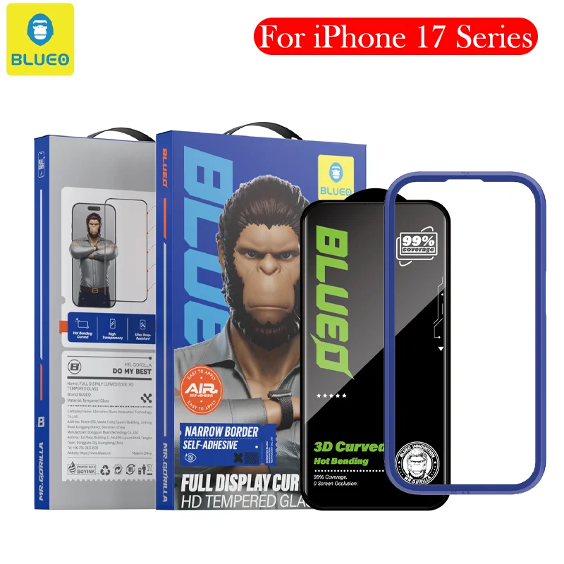 

Blueo Air Tempered Glass For iPhone 17 Pro Max Screen Protector for iPhone 17 Air
