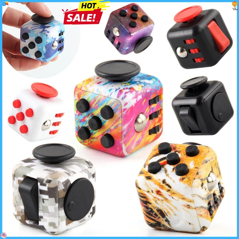 6-in-1 Fidget Decompression Cube Spinner toy Anti-stress Kids Anti Stress Games For Adults antistress anxiety 3.4cm 40g