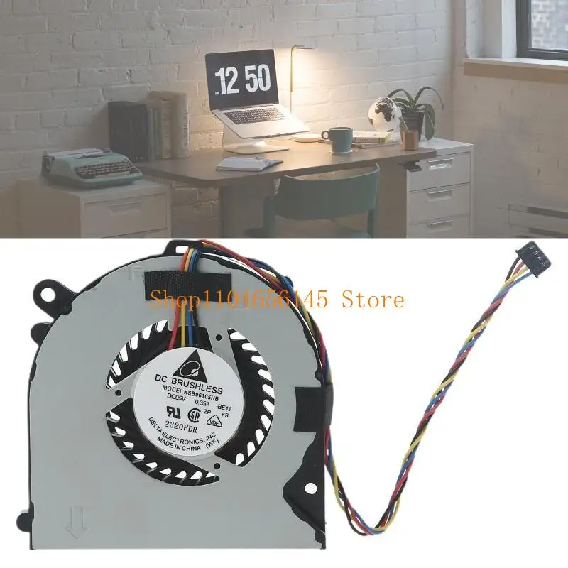 

652F Laptop Cooling Fan 5V 0.368A 4Pin CPU Radiator for HP 260 G1 KSB0505HA