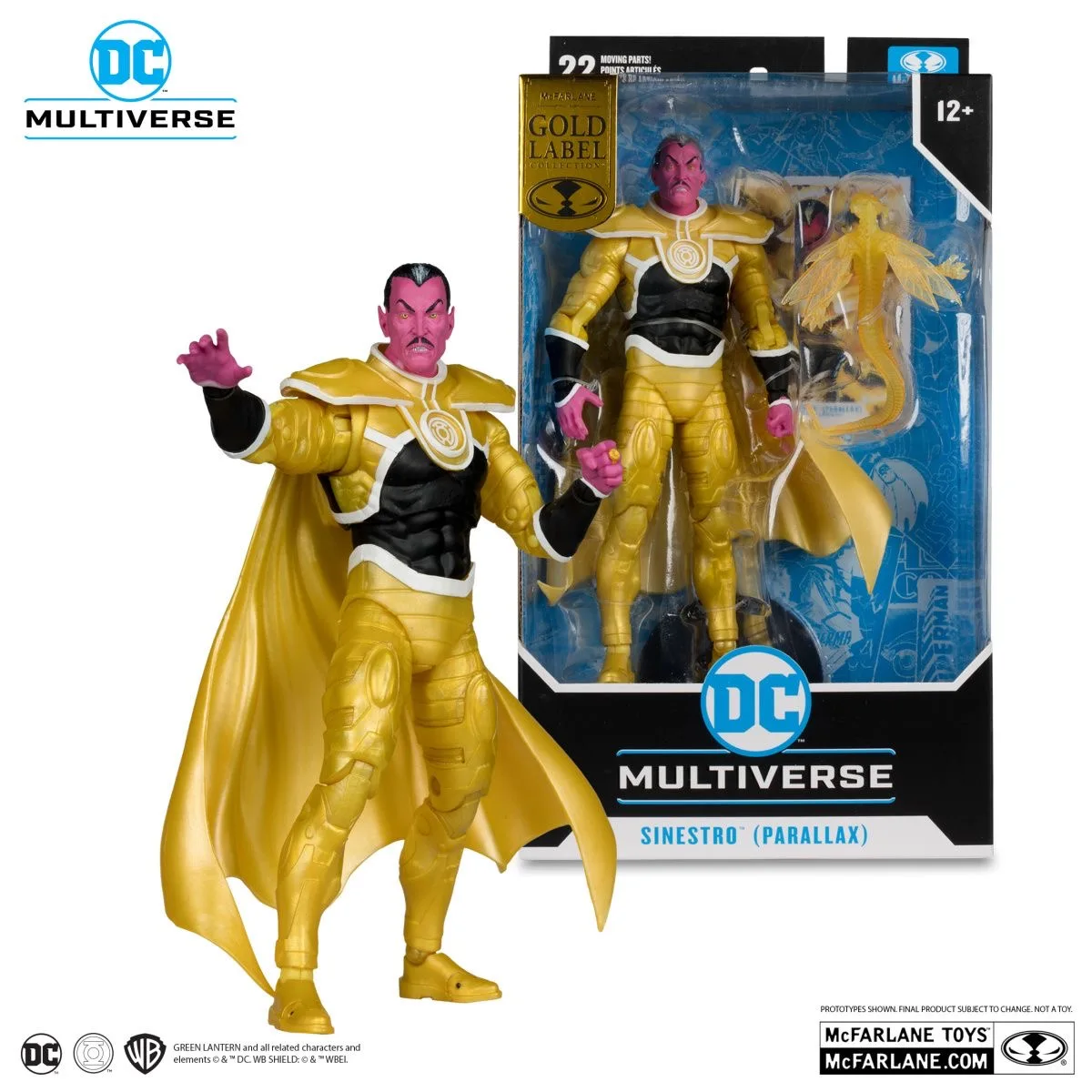 McFarlane Toys Sinestro Parallax 18cm Action Figure DC Multiverse Gold Label figure Garage Kit Model