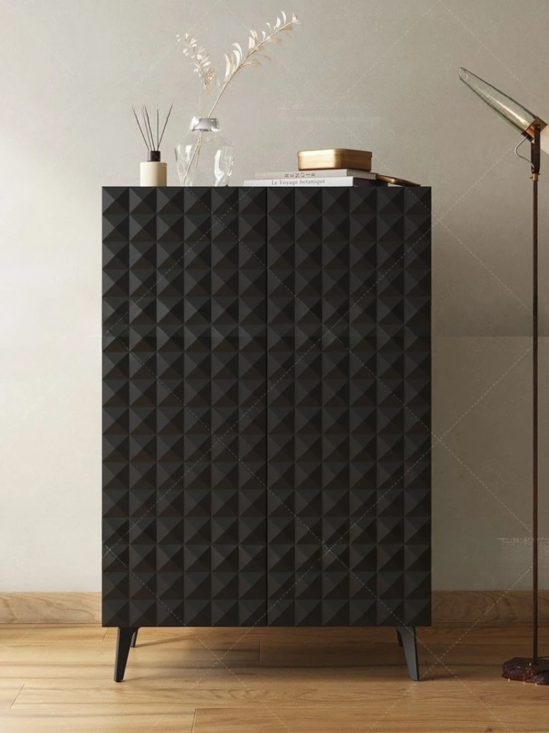 cabinet integrated against the wall, light luxury, high-end sense, antique door cabinet, living room locker, tea cabinet