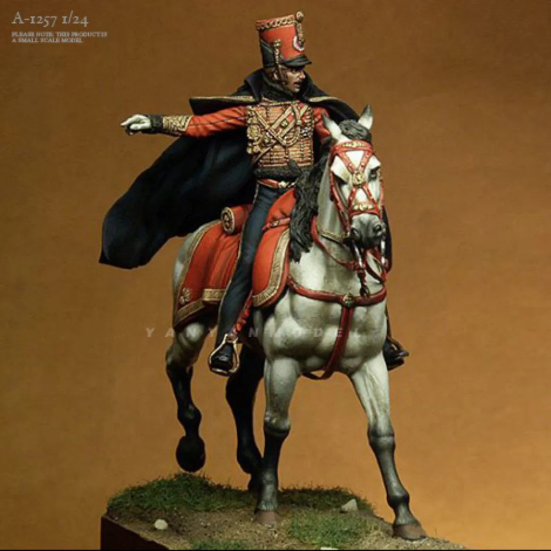 

1/24 Scale Resin Figure French Cavalry Captain Model Kit Statue Unassembled and Unpainted 3D printing toy ﻿