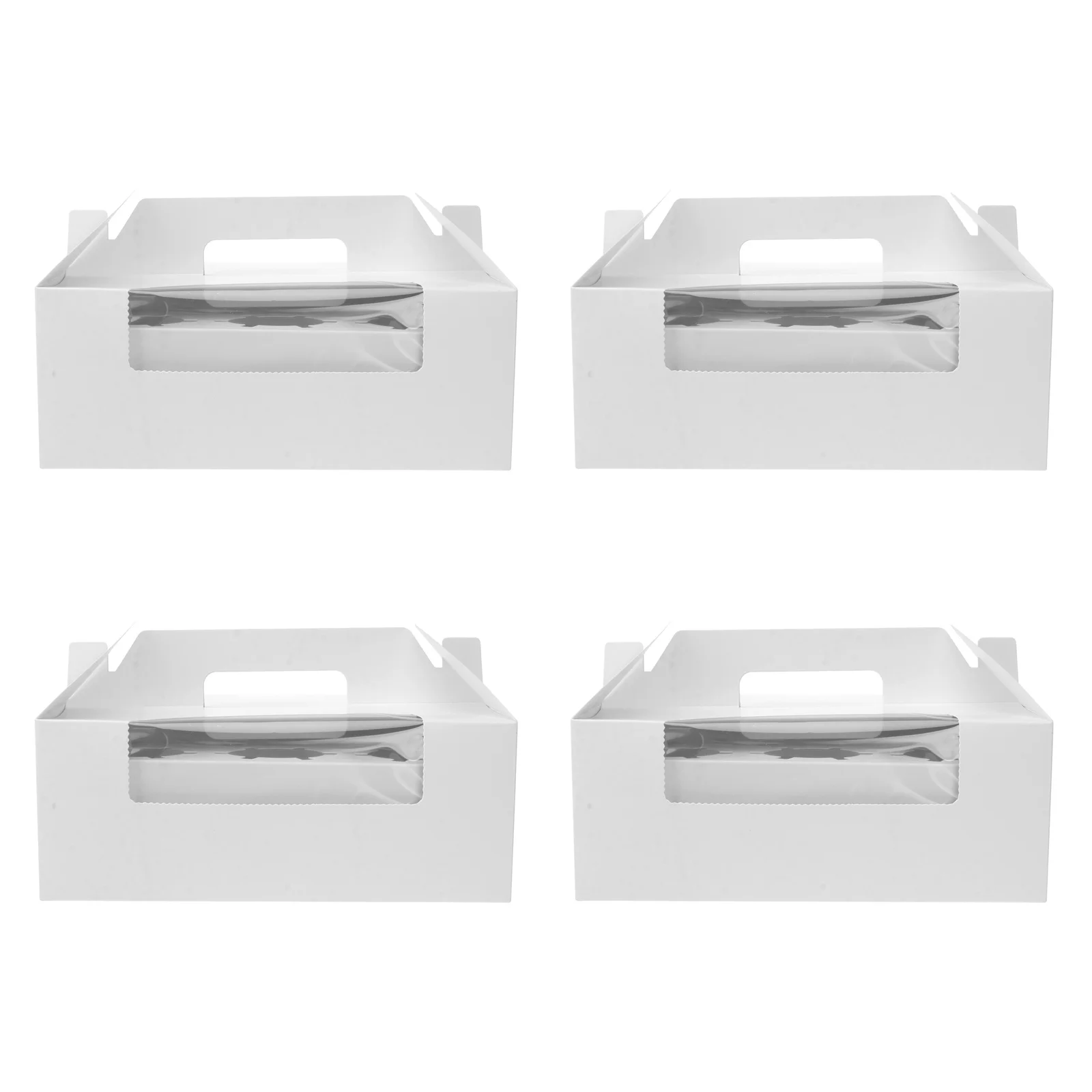 

10pcs Cake Cupcake Box 6 Cavity Eco Friendly Food Grade Paper Cupcake Container 6 Cavities Windowed Boxes for Party Storage