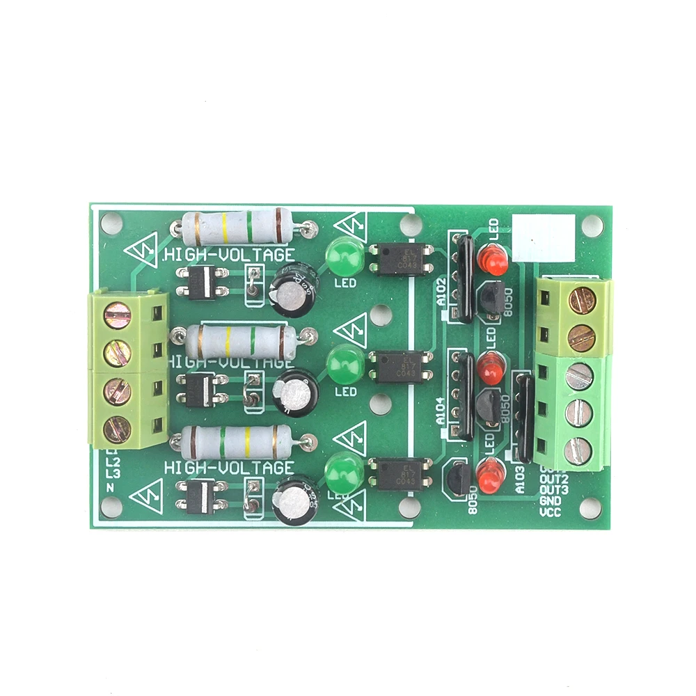 One Piece 1 Channel AC220V Optocoupler Isolation PLC Module Optocoupler Isolation Drive Module Test Board Module for Arduino Kit