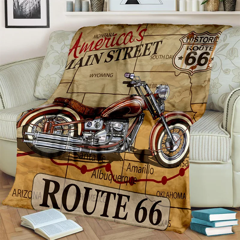 

Mother Road,Historic Route 66,mãe estrada Blanket,Soft Throw Blanket for Home Bedroom Bed Sofa Picnic Office Cover Blanket Kids