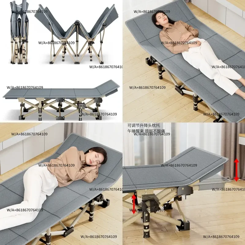 Folding bed single recliner seat and sleep dual-purpose lunch break multi-functional office nap home portable