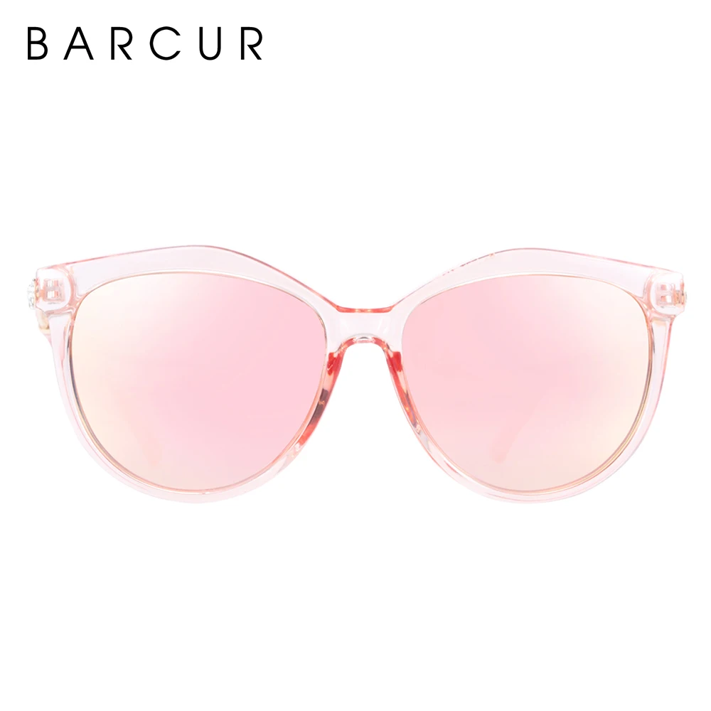 BARCUR Polarized Cat Eye Sunglasses Women Gradient Round Sun glasses for Women oculos lunette de soleil femme