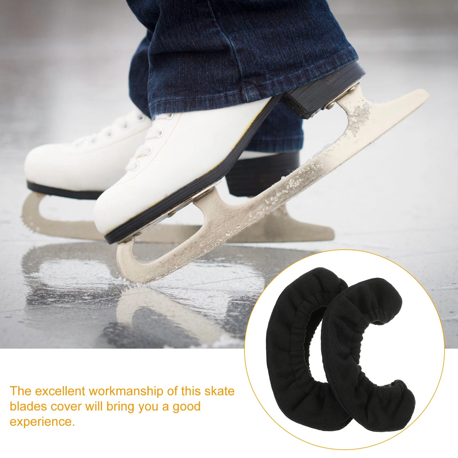 

Skate Guards Ice Skating Accessories Black 28 Soft Wear Resistant Portable Skate Supply Lightweight Blades Protectors Absorb