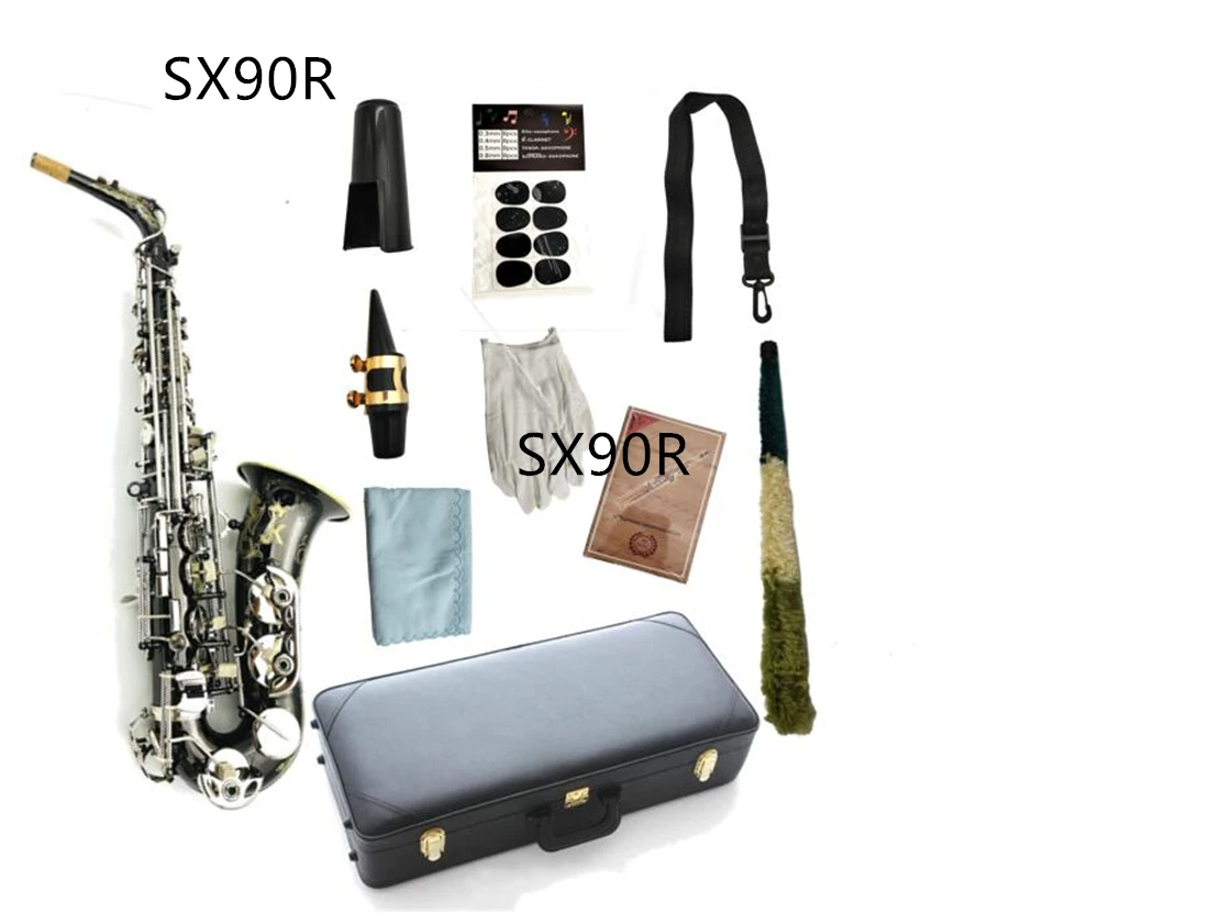 

JK Keilwerth SX90R Alto Saxophone Eb Tune Black Plated Engraved Professional Wood Sax With Case Accessories Free Shipping