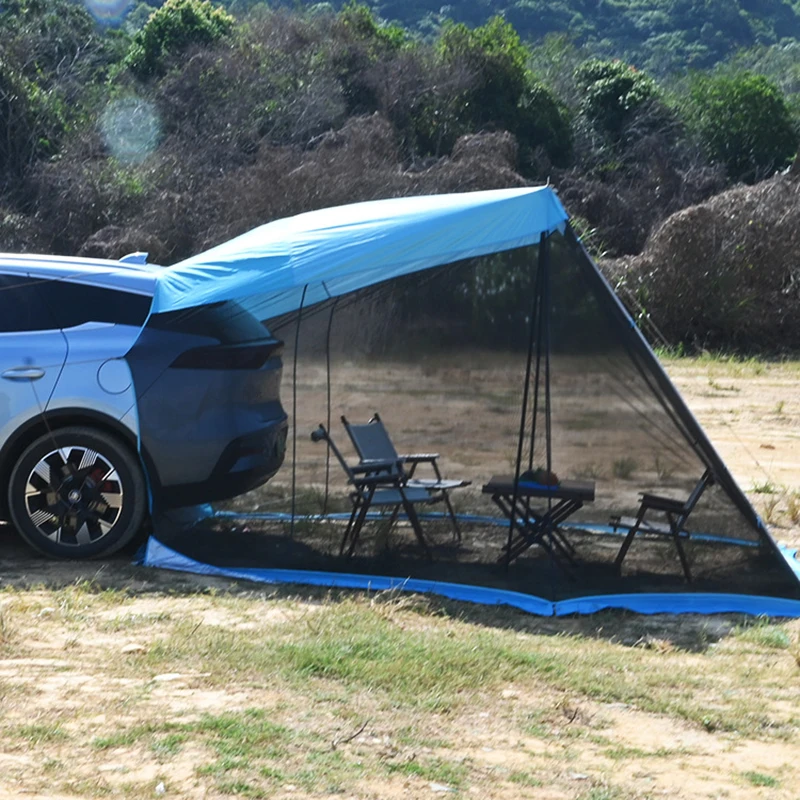 

High Quality Single Car Rear Tent Outdoor Camping Beach SUV Trunk Mosquito Proof UV-resistant Waterproof Foldable Lightweight