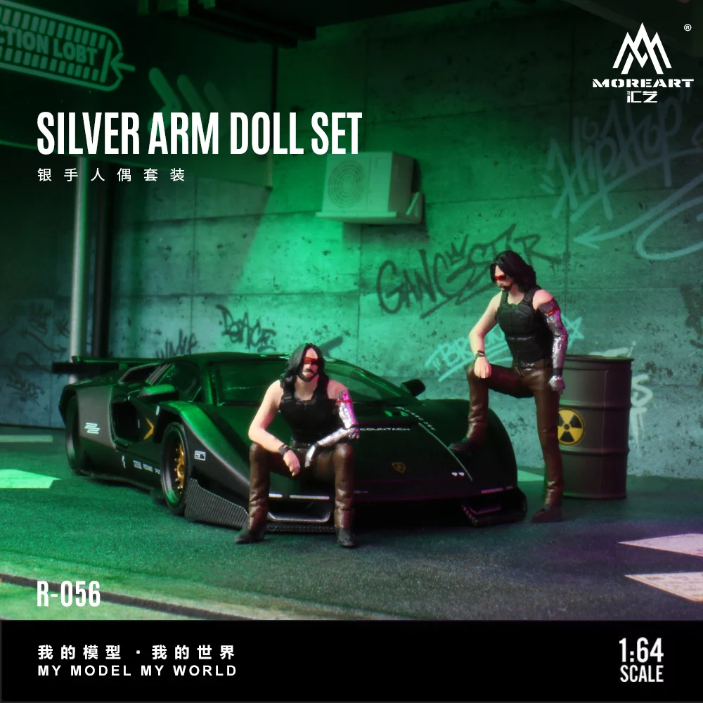 More Art 1:64Silver Arm Doll Set, Resin Decoration Figure Model for Gift&Display&Collection