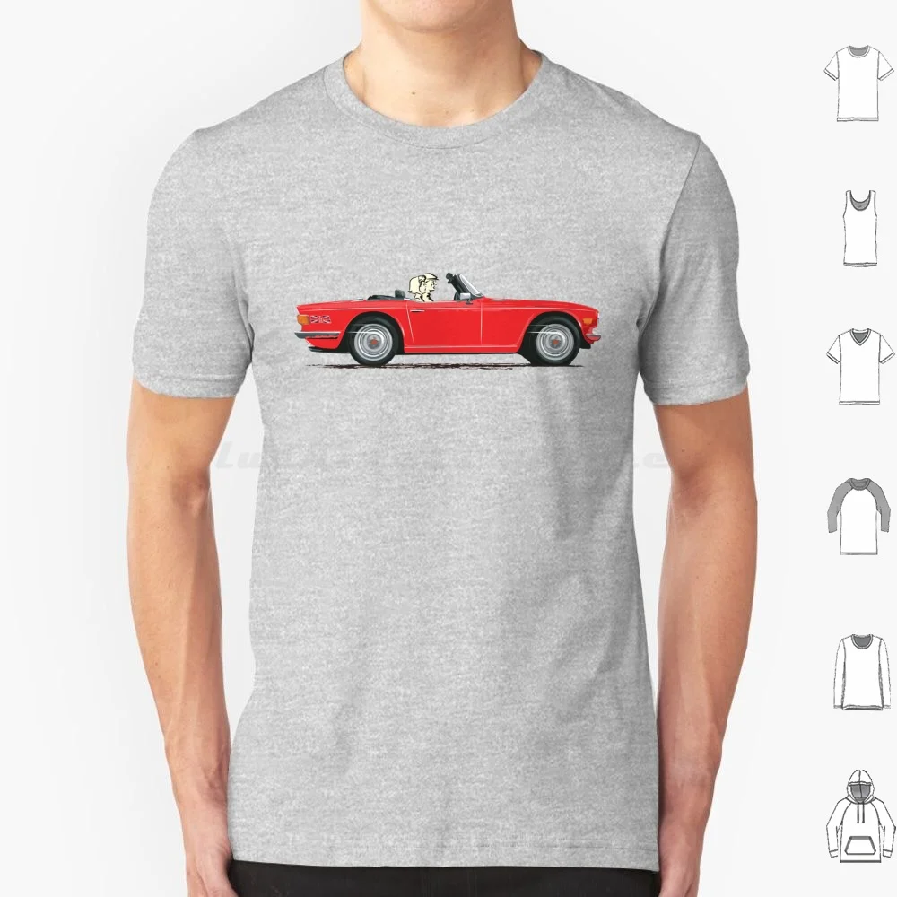 Signal Red Color Tr6 – The Classic British Sports Car T Shirt 6xl Cotton Cool Tee Bigs66 Classic British Sports Car Tr6 Tr6 Tr