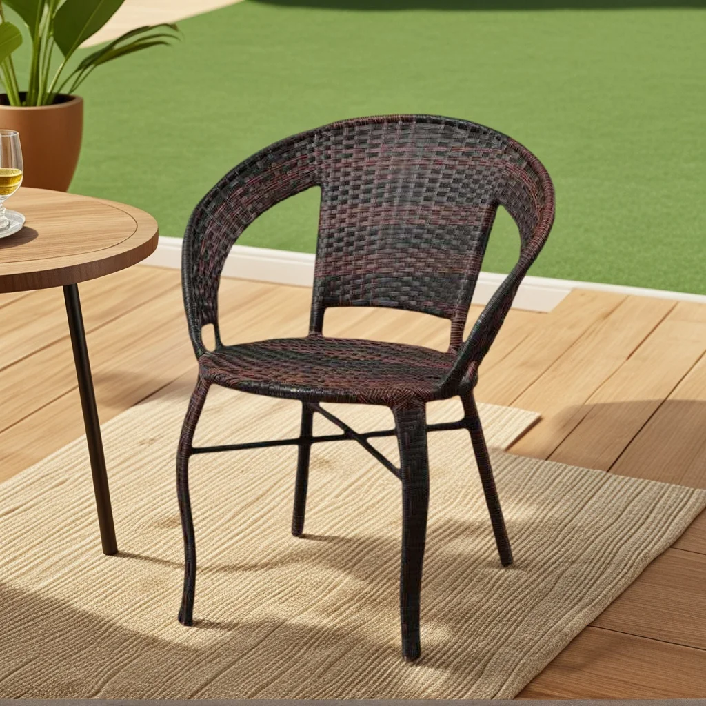 كرسي ترفيهي لشرفة واحدة، نسيج مسند الظهر، طاولة وكراسي منزلية صغيرة #2