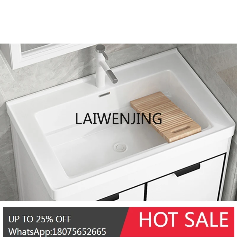 super deep and large size integrated ceramic laundry sink balcony space aluminum laundry basin