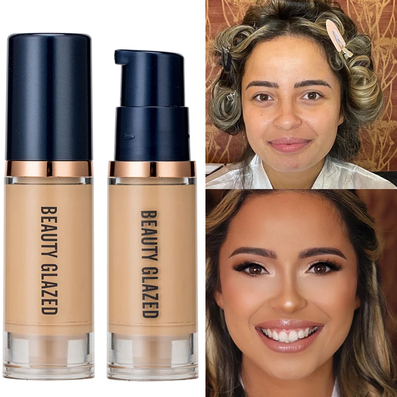 6ml wasserdichte matte Gesicht flüssige Grundierung vollflächige Concealer dauerhafte Aufhellung Gesicht Make-up Basis Creme Kosmetik für Frauen