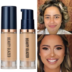 6ml Waterproof Matte Face Liquid Foundation Full Coverage Concealer Lasting Whitening Face Makeup Base Cream Cosmetics for Women