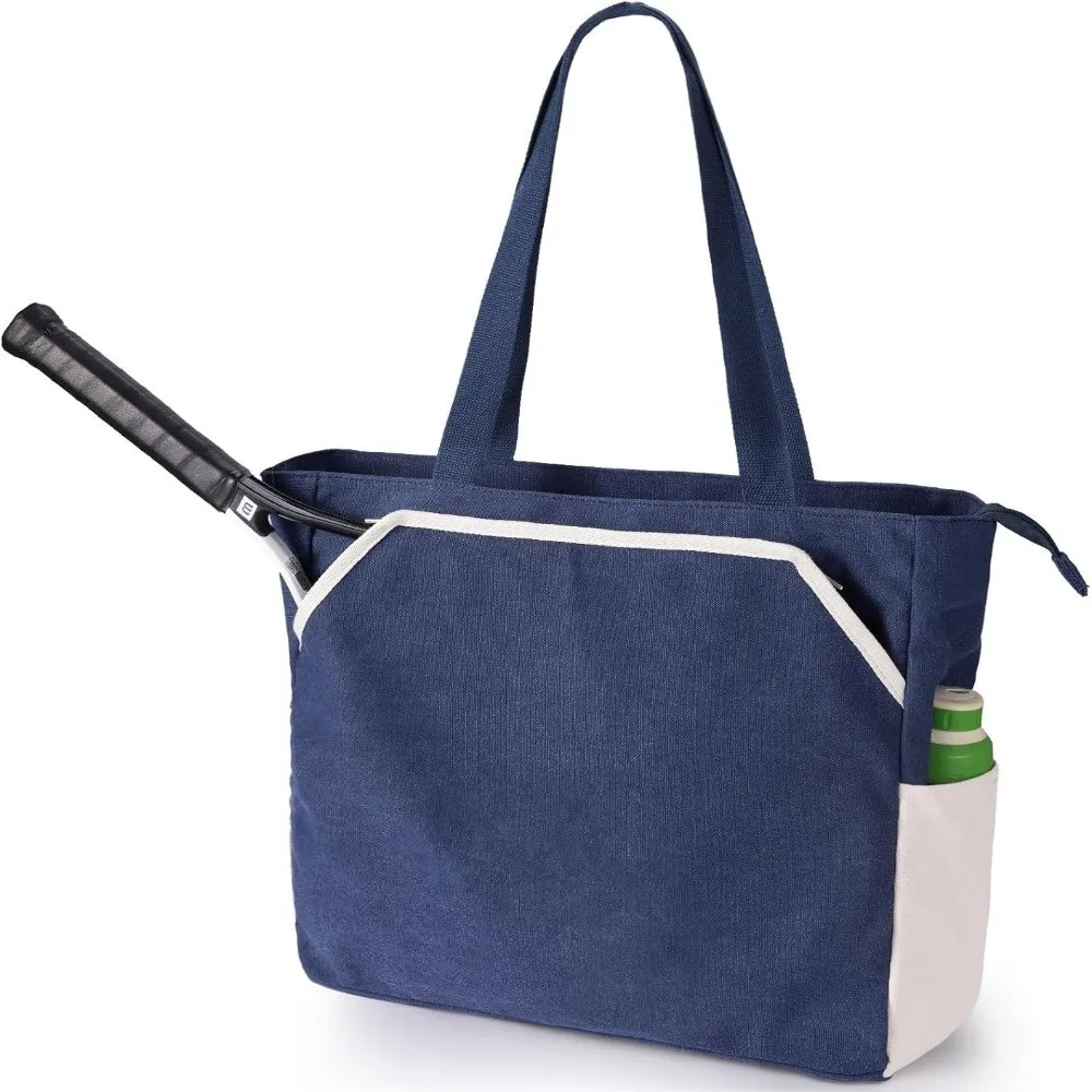 

New Large Capacity Tennis Tote Bag Multifunctional Canvas Badminton Racket Handbag Lightweight Pickleball Bag