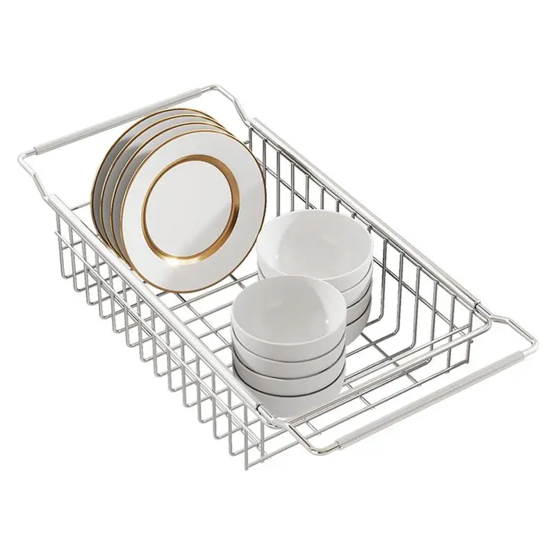 

Sink Sponge Holder Telescopic Sink Storage Rack Drain Rack Kitchen Drain Rack Under Shelf Basket Kitchen Sink Accessories For