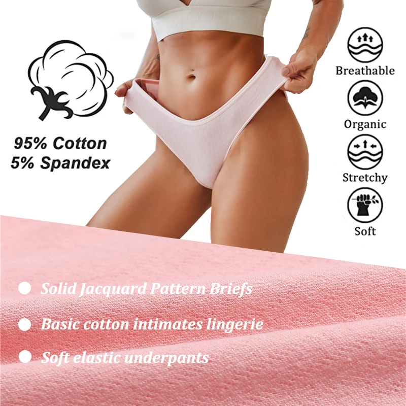 3PCS/SET Cotton Solid Color Women Panties Female Sexy Underwear Briefs Basic Panties for Woman\'s Underpants Intimates Lingerie