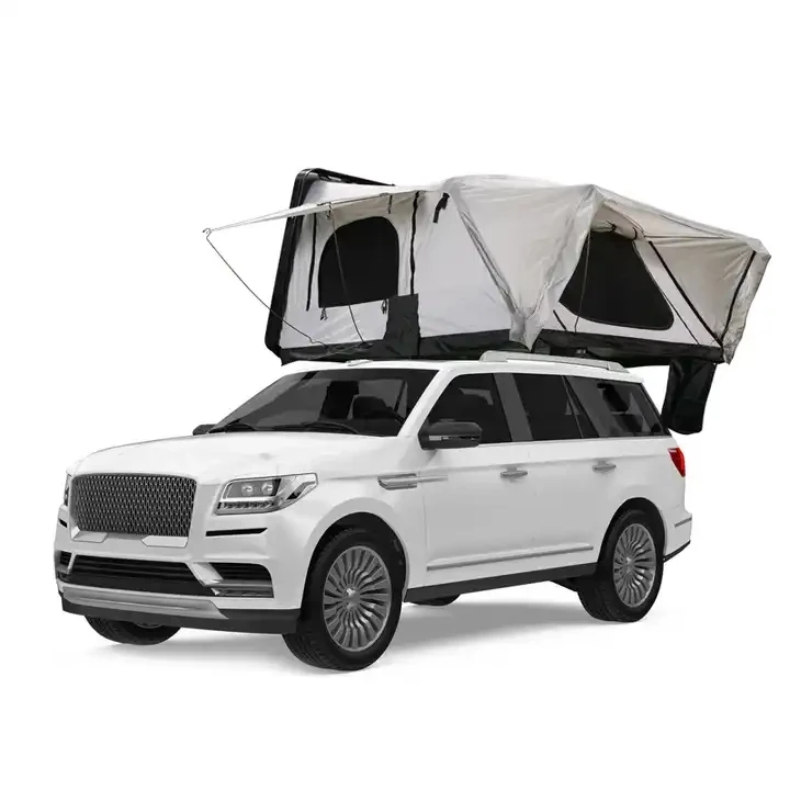 4 persons aluminium hard shell folding camping truck Portable Hard Shell Car Roof Tent