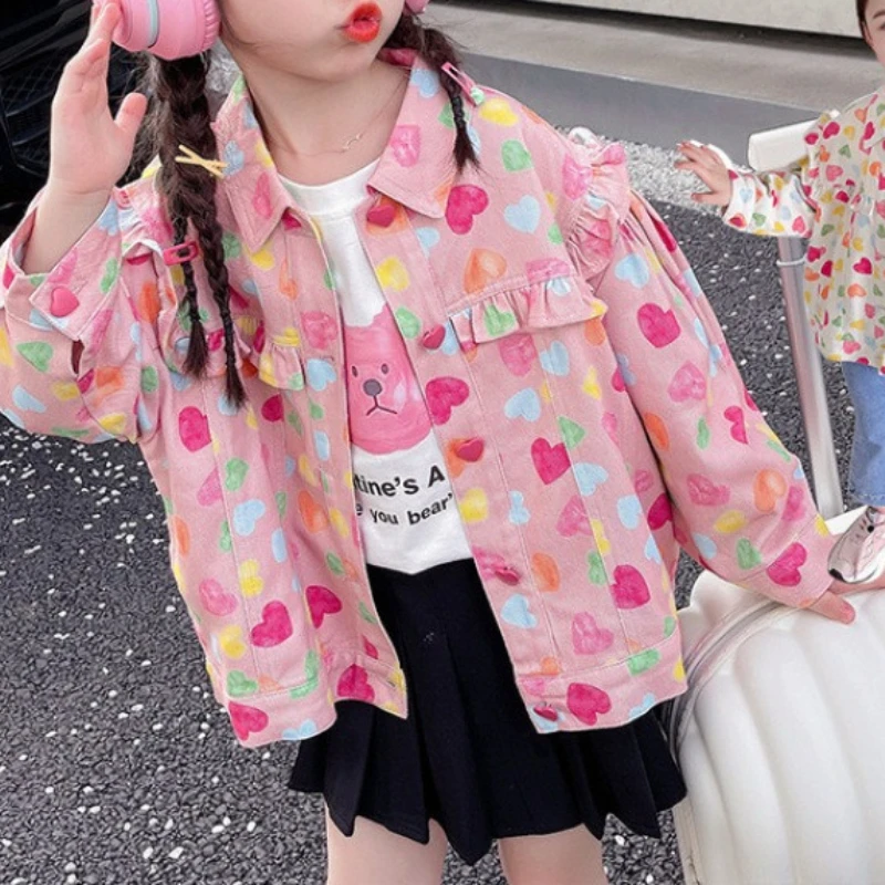 Girls' outerwear Spring and Autumn 2026 New Style Children's Spring Western Fashion Baby Jacket Cowboy cardigan Autumn Top