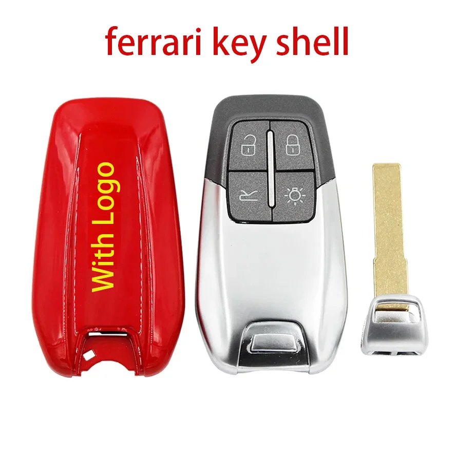 BB Key Shell For Ferrari 458 588 488GTB LaFerrari 2014-2020 Smart Key Shell With Logo With Blade