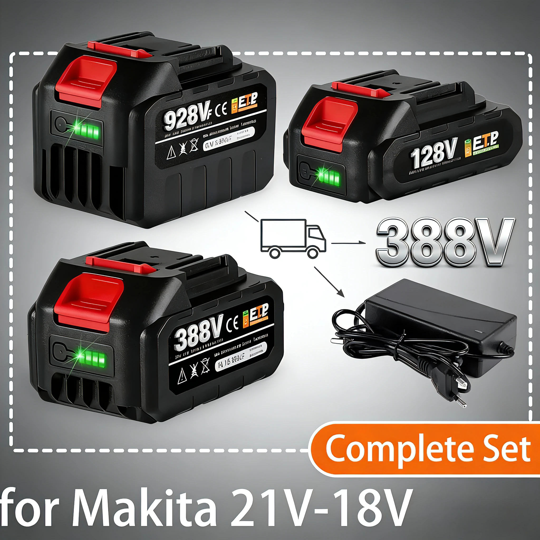 

21V 928VF Lithium Ion Rechargeable Battery 3000mAh 6000mAh 9000mAh Li-ion Power Tool Battery,For Maiakjta Brushless Wrench