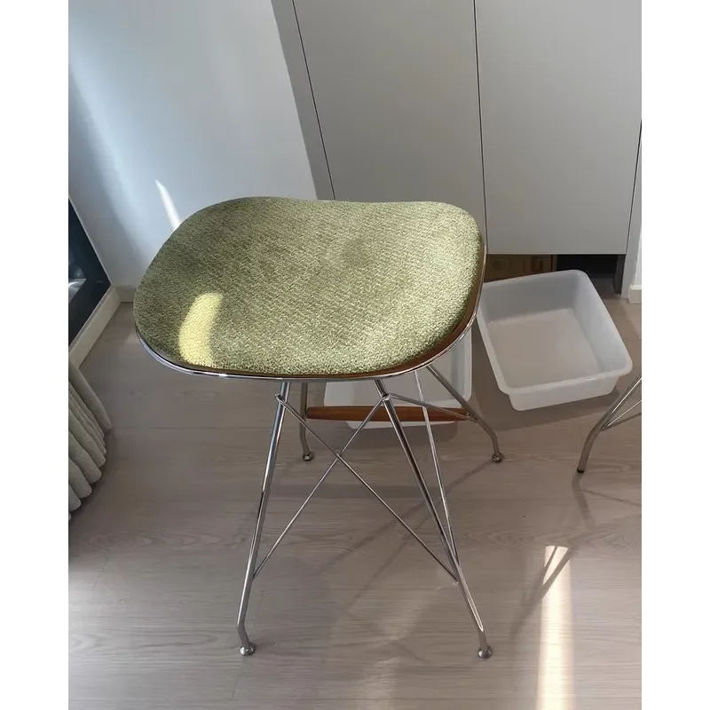 Modern Fabric Bar Stools High-Legged Chairs and Stools for Dining and Bedroom Use