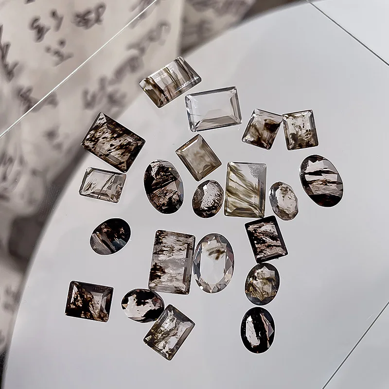 4 قطع حادة أسفل الزركون مسمار الفن الراين الحبر الصيني نمط تصميم Hotsale مسمار الفن سحر كريستال الماس للزينة #1