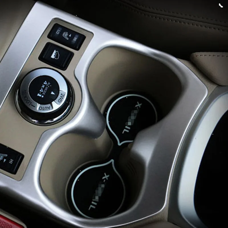 ABS Water Cup Holder Drink Cup Frame Trim Cover Sticker Styling for Nissan X-Trail T32 X Trail Rogue 2014 2015 2016 2017 2018