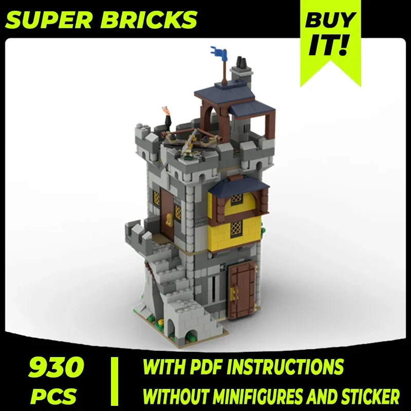 

Medieval Fortress Model Moc Building Bricks Alternate Watchtower Technology Modular Blocks Gift Christmas Toys DIY Sets Assembly