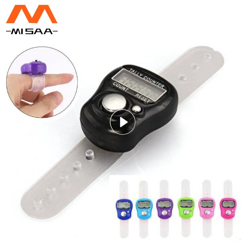 Mini Counter LED Counter Hand Held Digital Praise Ring Stitch Marker Electronic Tally Counters Smart Ring Finger Ring Counter