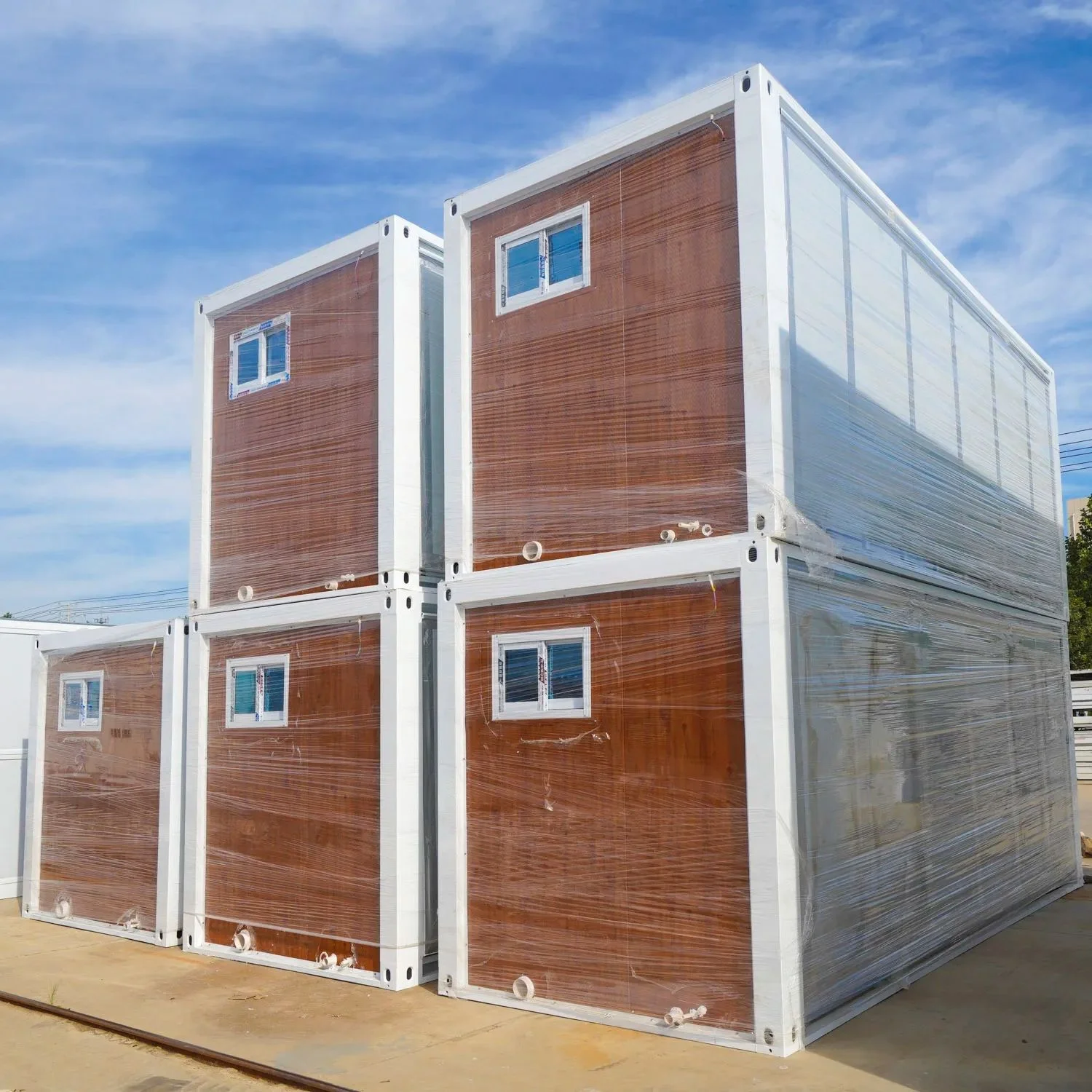 20ft Flat Pack Prefab Container House Durable Foldable Mobile Home 2 Bedrooms for Garden Shed Workshop or Apartment Office Use