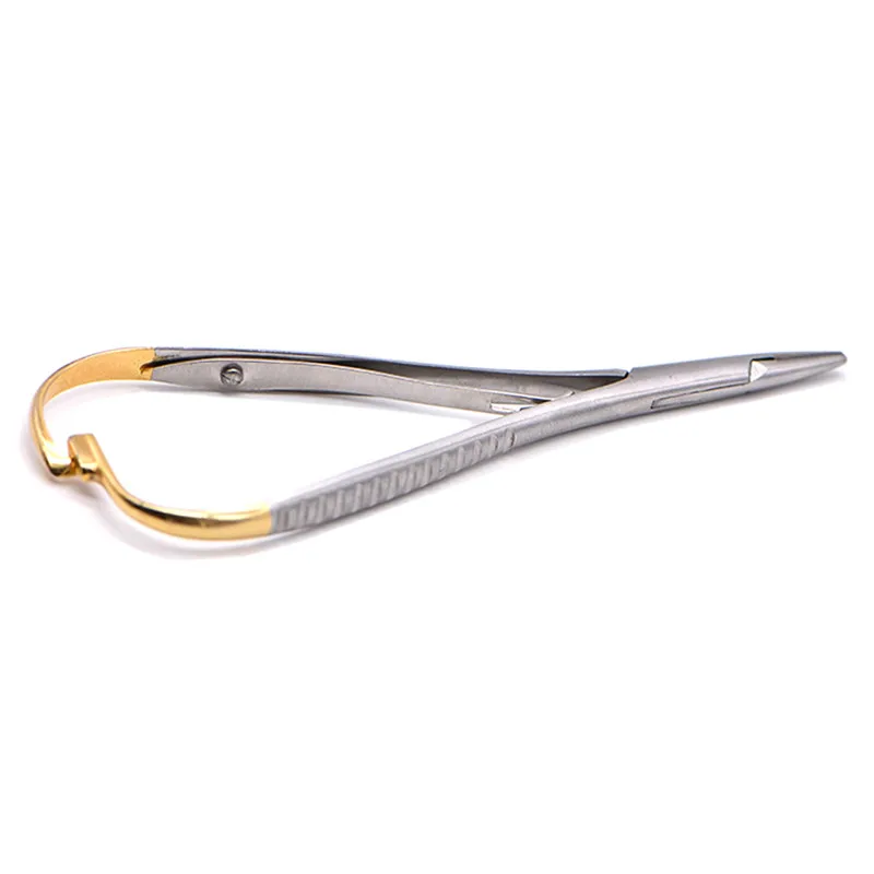 Pinzas de laboratorio de precisión de 14 cm, modelo TC, con punta de resorte y sistema de bloqueo, microabrazadera para trabajos técnicos de alta precisión.