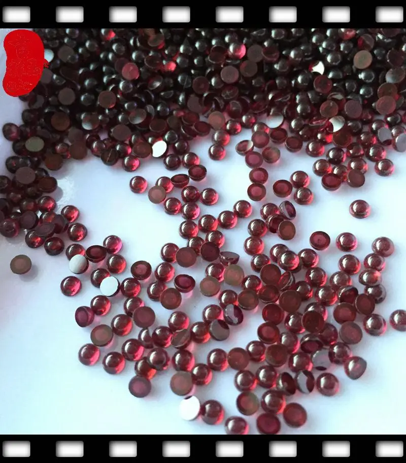 Wholesale 20pcs/pack Natural Red Garnet 3mm 4mm Round Cabochon,Semi-Precious Gemstone Jewlery Cabochon Ring Face