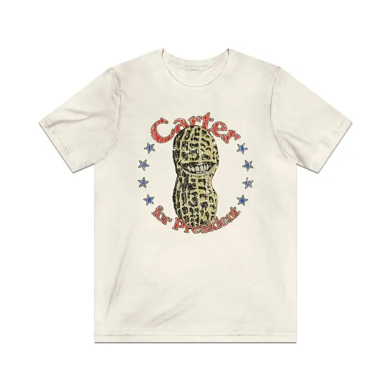 

Винтажная мужская футболка Carter For President Smiling Peanut 1976, винтажная