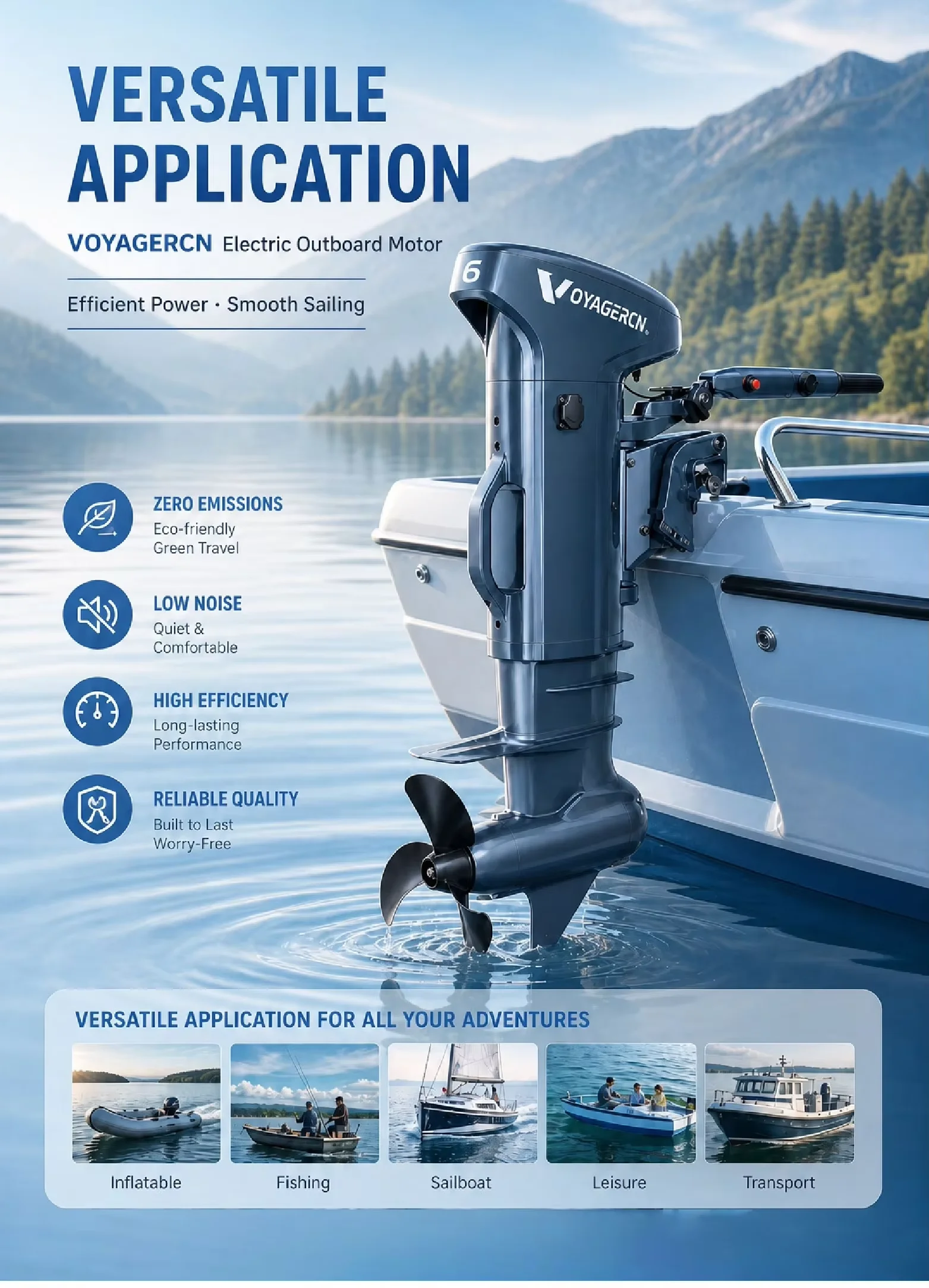 6HP 3000W IP67 S-series High- - đánh giá và giá Fishing Boat Outboard Motor